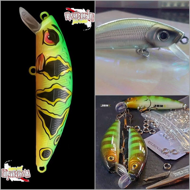 wLure 10 Blank Unpainted Minnow Jerkbait Slow Floating Tight Wobble Fishing Lures with Free Eyes UPM219 - Image 5